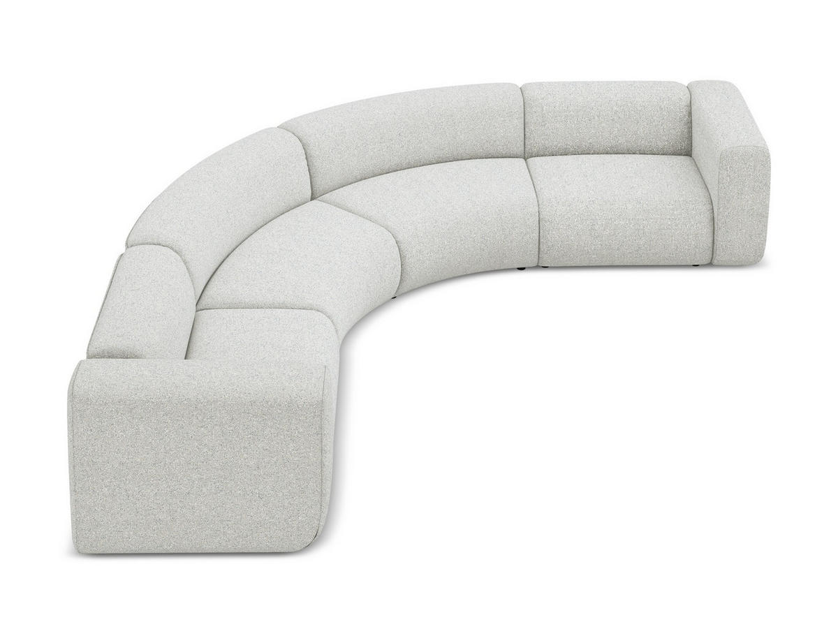 ECKSOFA Strukturstoff Stoff Beige - Beige/Schwarz, Kunststoff/Textil (318/318cm) - Makamii