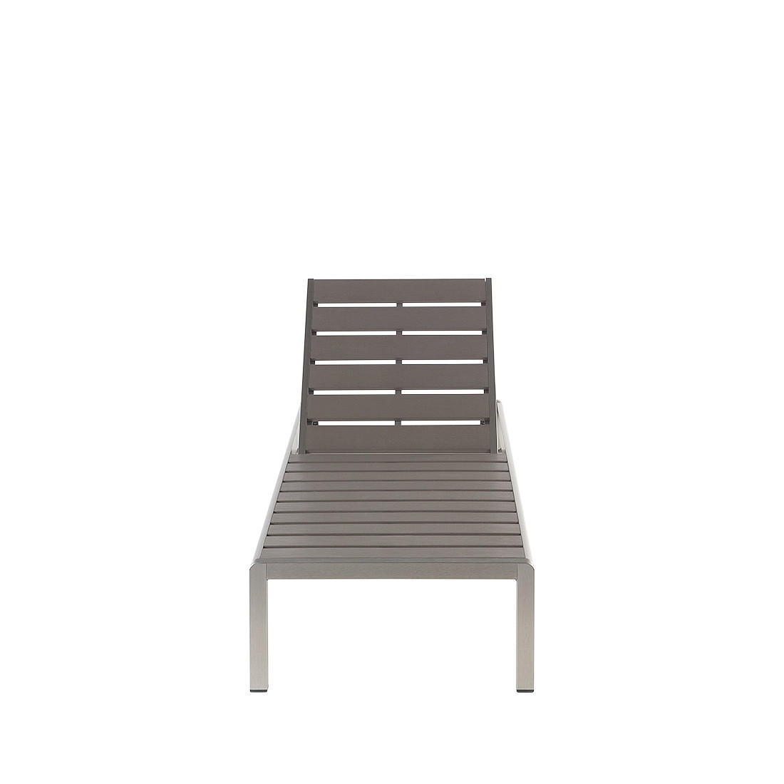 GARTENLIEGE grau Nardo - Grau, Metall (64/93/198cm) - Beliani