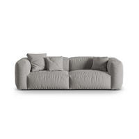 SOFA modular Martina aus strukturiertem Stoff hellgrau 3 Sitzplätze - Hellgrau, Textil (106/75/240cm) - Micadoni