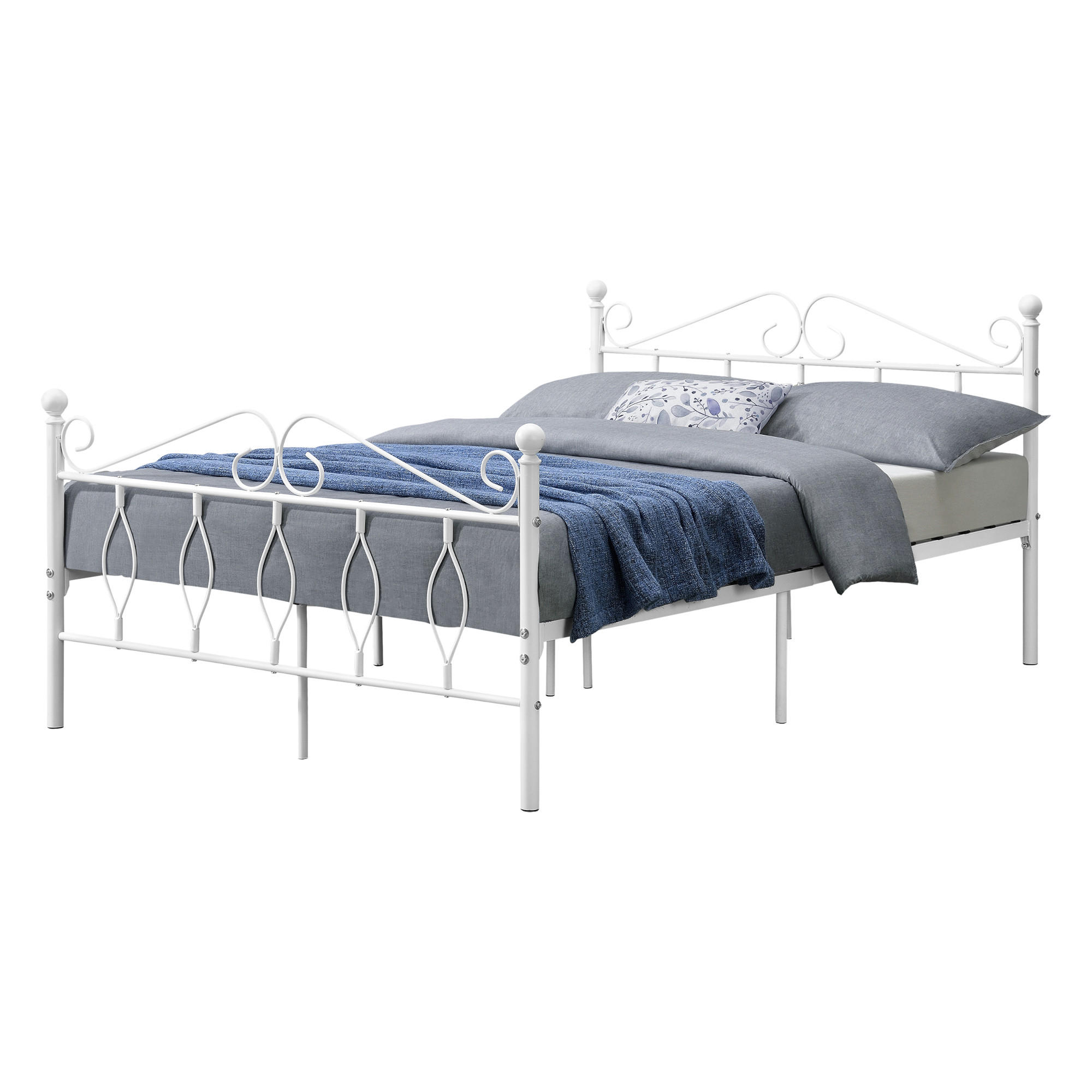 METALLBETT Apolda - Weiß, Metall (140/200cm) - [en.casa]