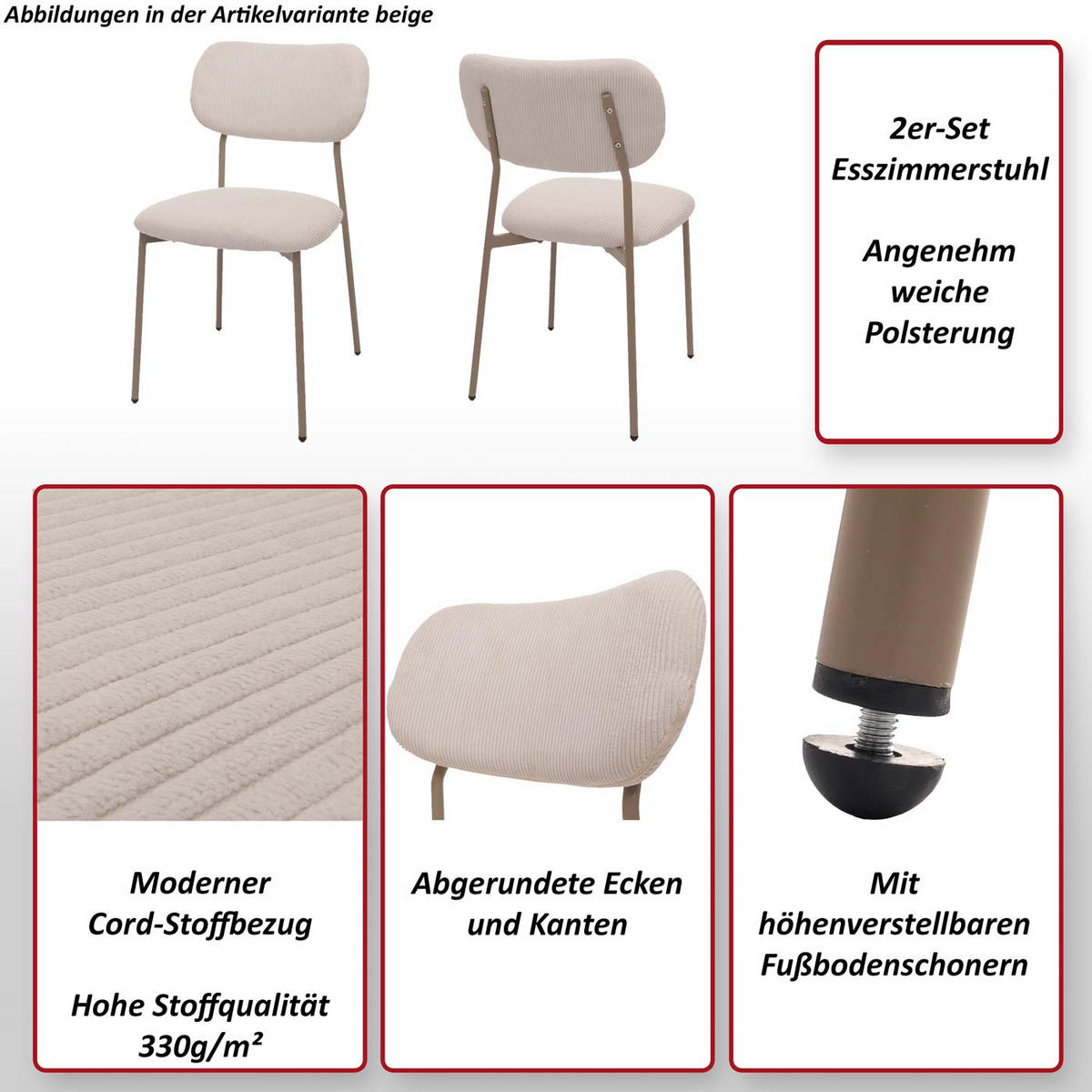 ESSZIMMERSTUHL Blau 2er-Set - Blau, Textil (44/83/52cm) - MCW