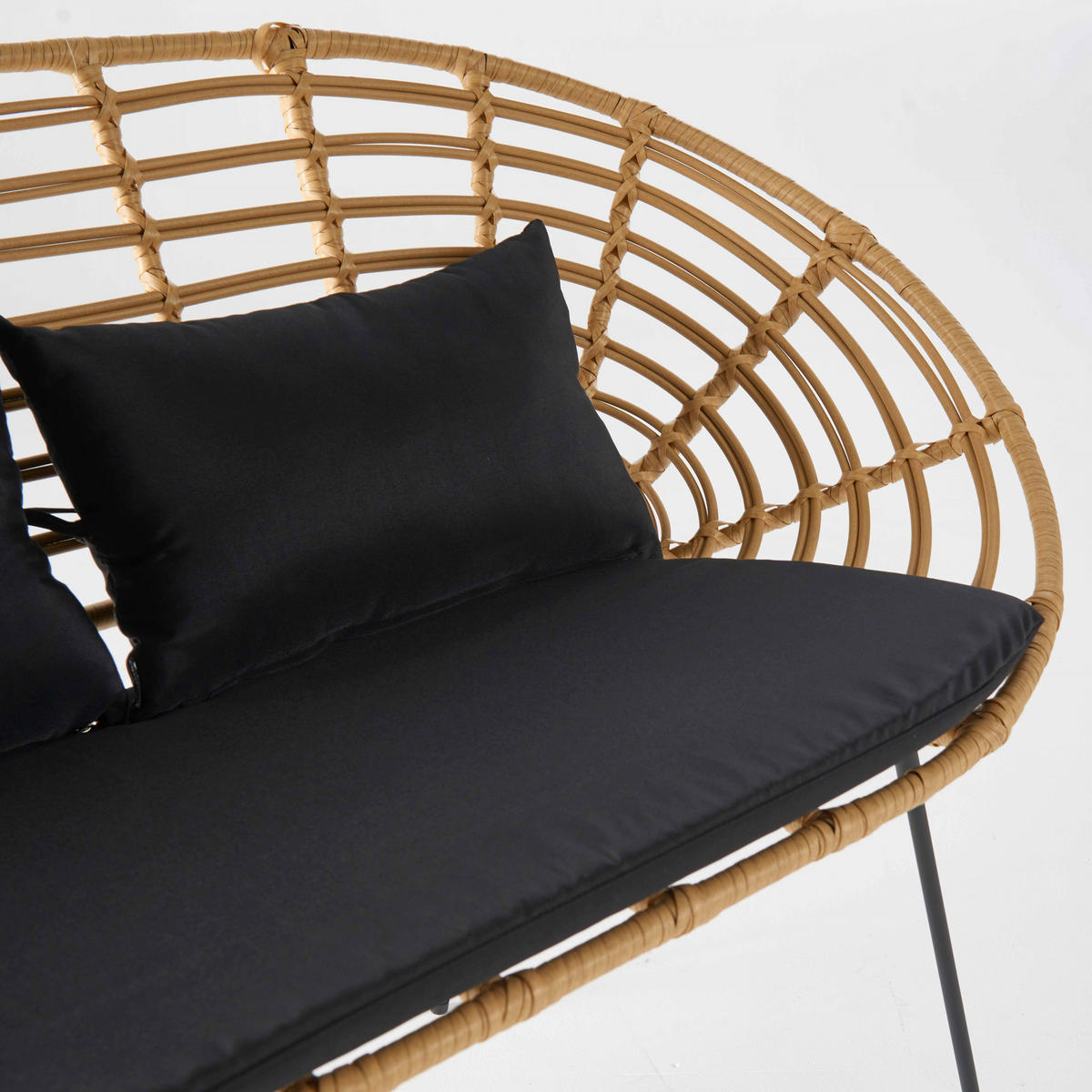 GARTENSOFA, Holzfarbe - Braun, Holz (125/80/70cm) - Oviala