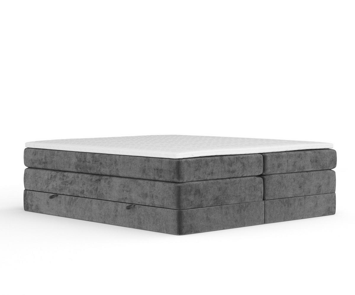 BOXSPRINGBETT Juniper Anthrazit 180/200 cm - Anthrazit/Schwarz, Holz/Holzwerkstoff (180/200cm) - Maison de Reve