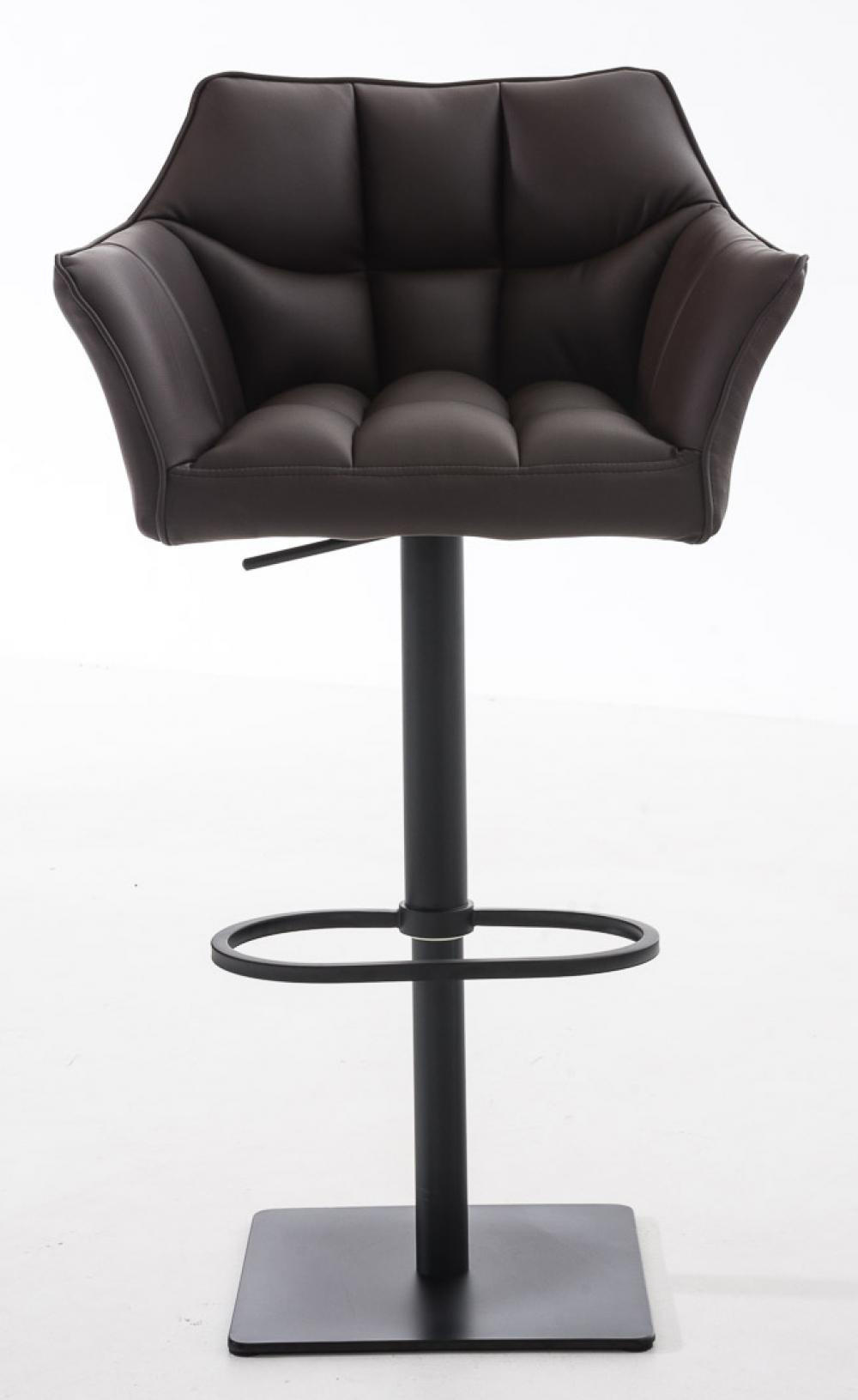 BARHOCKER 2er Set Lederlook Braun - Schwarz/Braun, Textil/Metall (64/88/45cm) - CLP
