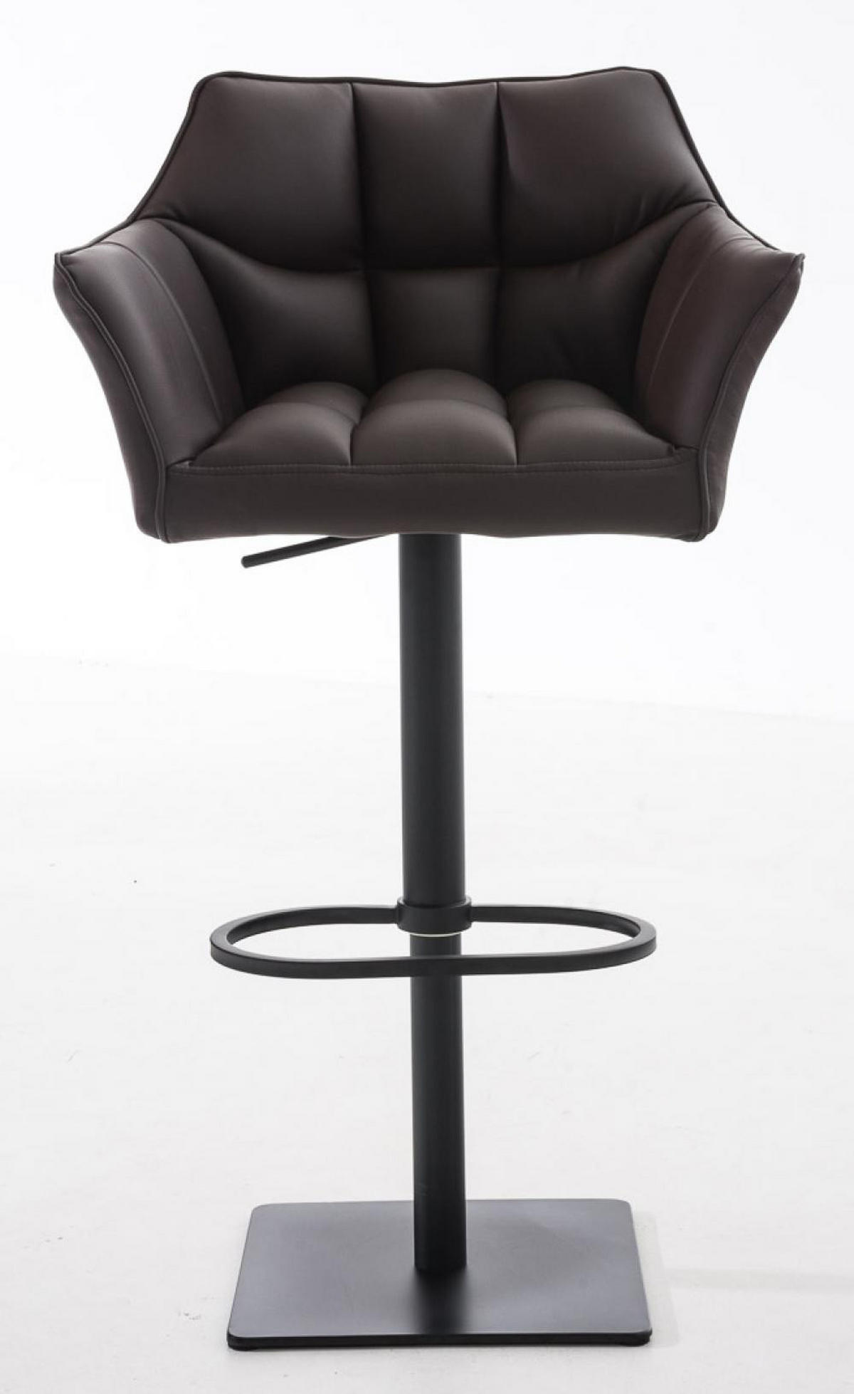 BARHOCKER 2er Set Lederlook Braun - Schwarz/Braun, Textil/Metall (64/88/45cm) - CLP