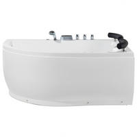 WHIRLPOOL BADEWANNE mit LED 113x160x63 cm weiß Paradiso - Weiß, Kunststoff (113/63/160cm) - Beliani