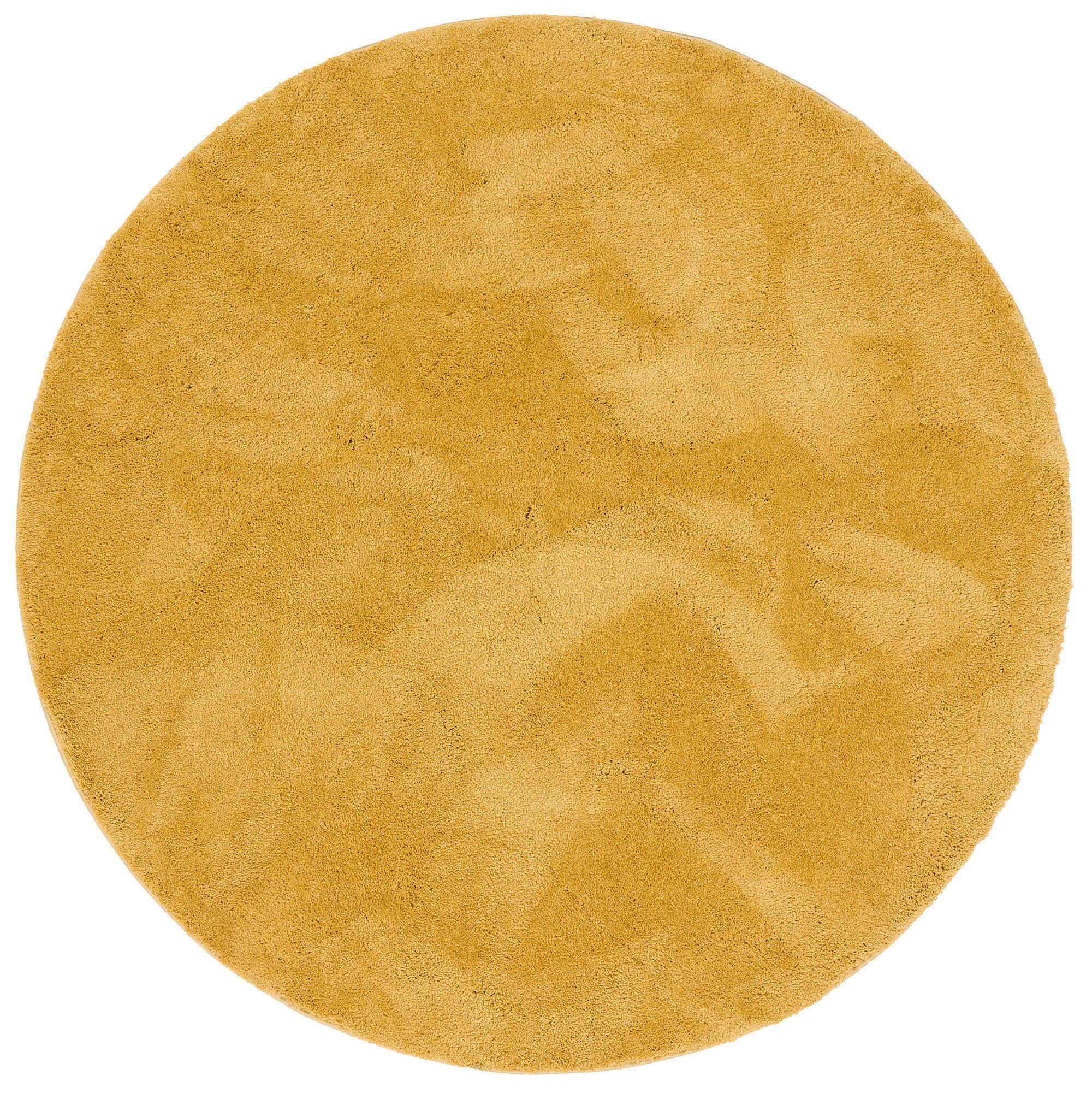 SUPER SOFT KINDER HOCHFLOR TEPPICH SILKY KIDS RUND - Goldfarben, Textil (160/160cm) - Pergamon