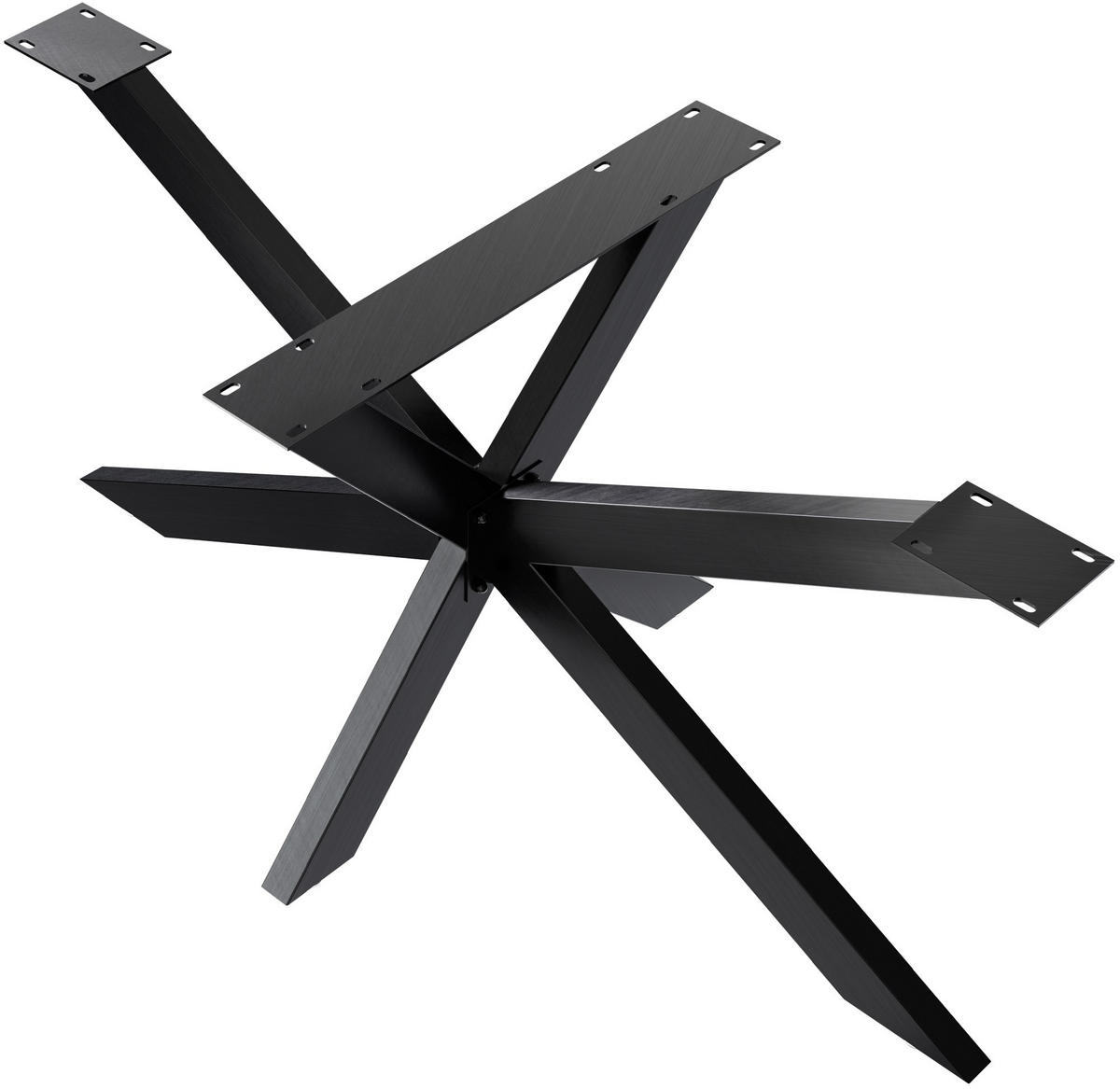 TISCHBEIN eckig 150/78/71 cm Metall Industrial Schwarz - Schwarz, Metall (150/71/78cm) - CLP