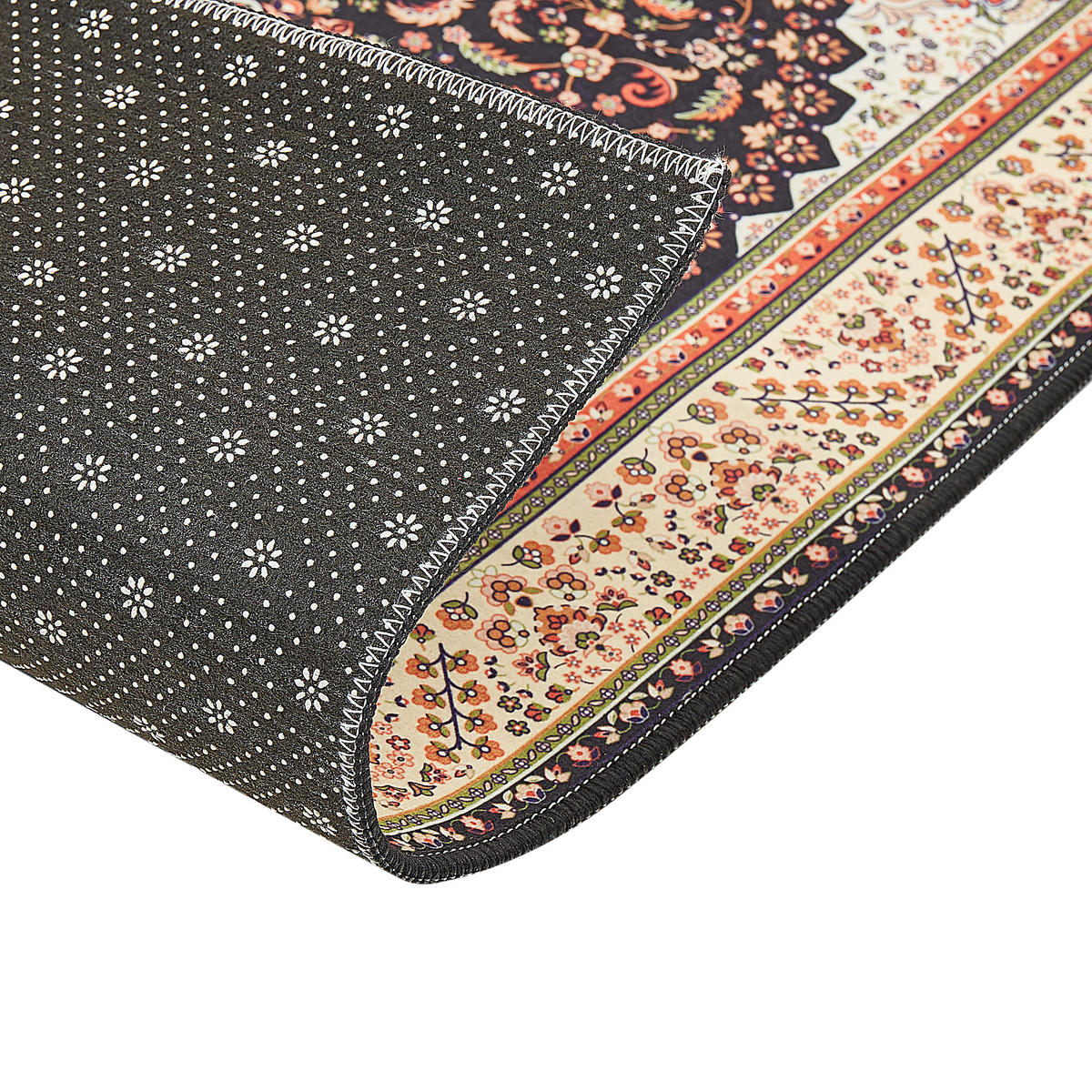 KURZFLOR-TEPPICH Bunt 80/240 cm Civril - Beige/Multicolor, Textil (80/240cm) - Beliani