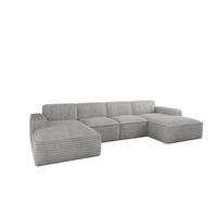 ECKSOFA Siena U ein Stil, der zum Entspannen einlädt, Stoff Velo Hellgrau - Hellgrau, Holz/Textil (344/73/165cm) - Kaiser Möbel