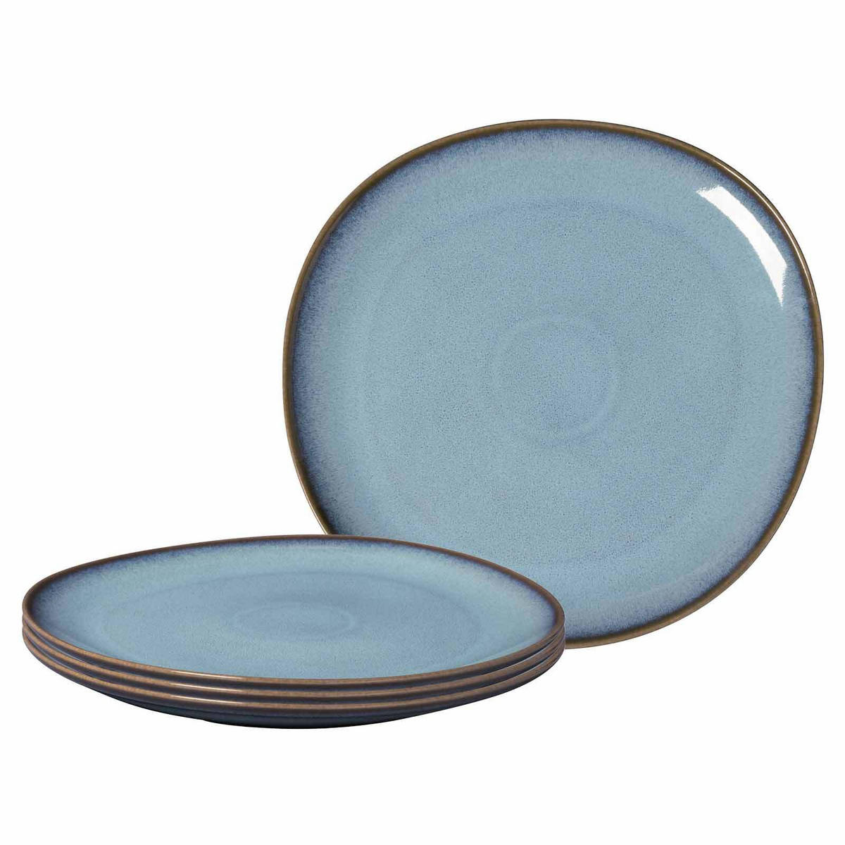 SERVIERPLATTEN Lave Glacé ø 32 cm 4er Set - Türkis, Keramik (31.8/2.8/31.8cm) - like.Villeroy & Boch