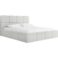 POLSTERBETT Tivio mit Bettkasten, Grau Boucle 200x200 cm - Birkefarben/Hellgrau, Holz/Holzwerkstoff (200/200cm) - WFL GROUP