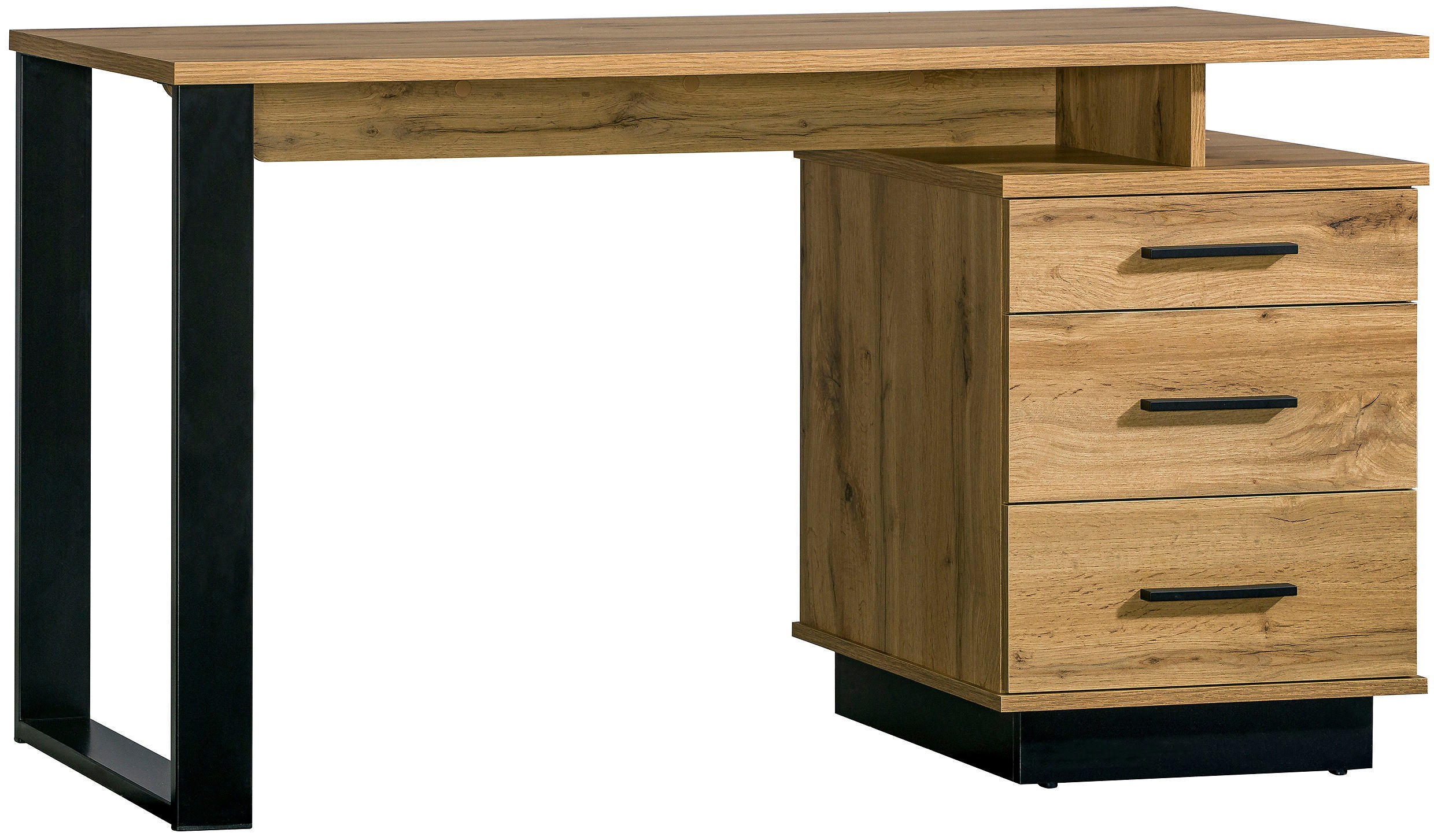 Masseno Schreibtisch Eiche Wotan 56x74.9x135 cm