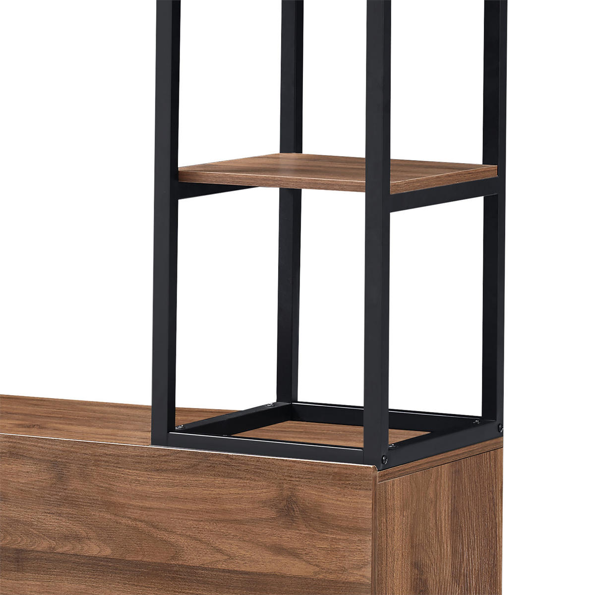GARDEROBENSTÄNDER Egmating - Walnussfarben, Holzwerkstoff (120/180/40cm) - [en.casa]