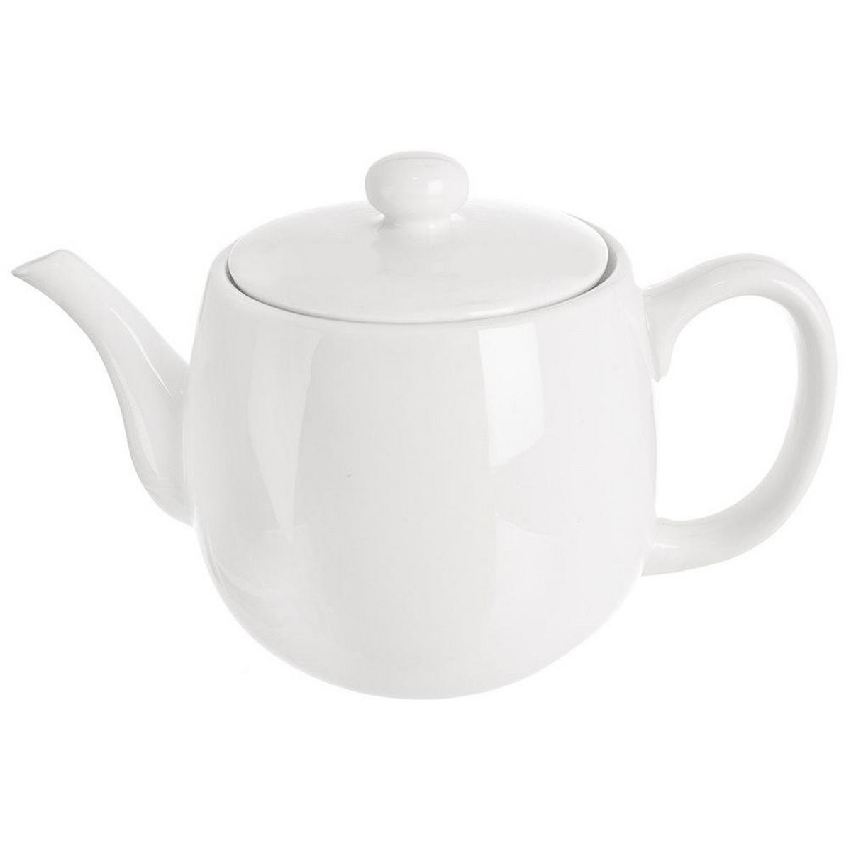 TEEKANNE Porzellan Mona mit Teesieb 700 ml Weiß - Weiß, Keramik (0.7L) - Orion 