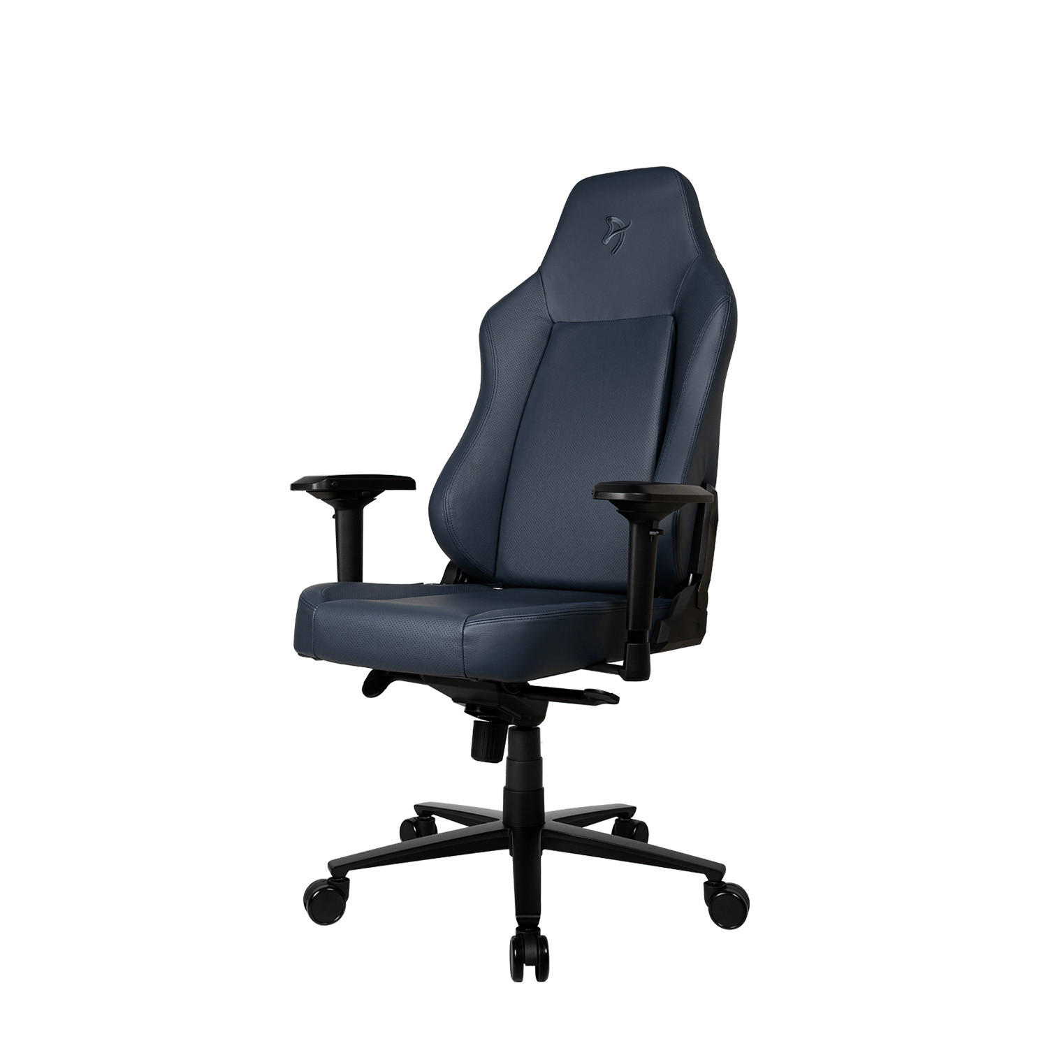 GAMINGSTUHL Primo Premium Leder Ozeanblau - Blau/Schwarz, Leder/Metall (74/135/52cm) - Arozzi