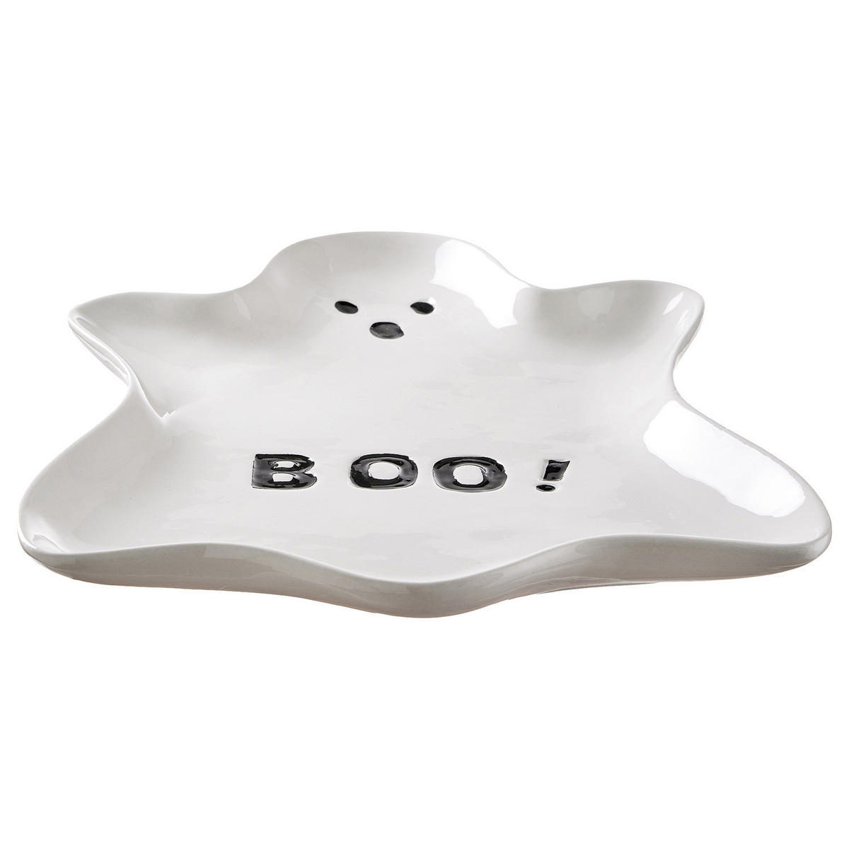 DEKO-TELLER Halloween Geist - Weiß, Stein (3cm) - Butlers