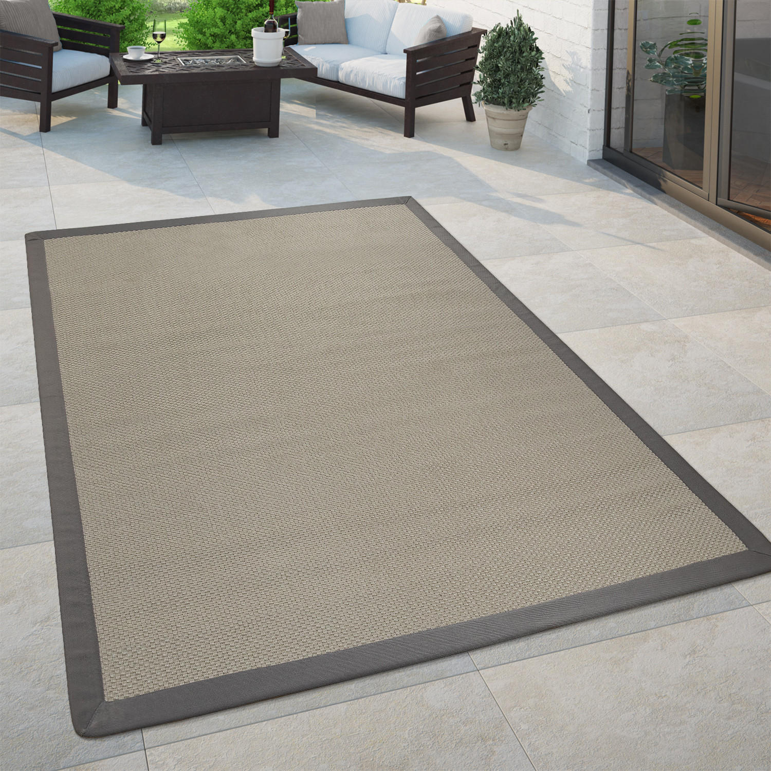 OUTDOORTEPPICH 120/170 cm Sisala 270 - Creme, Textil (120/170cm) - Paco Home