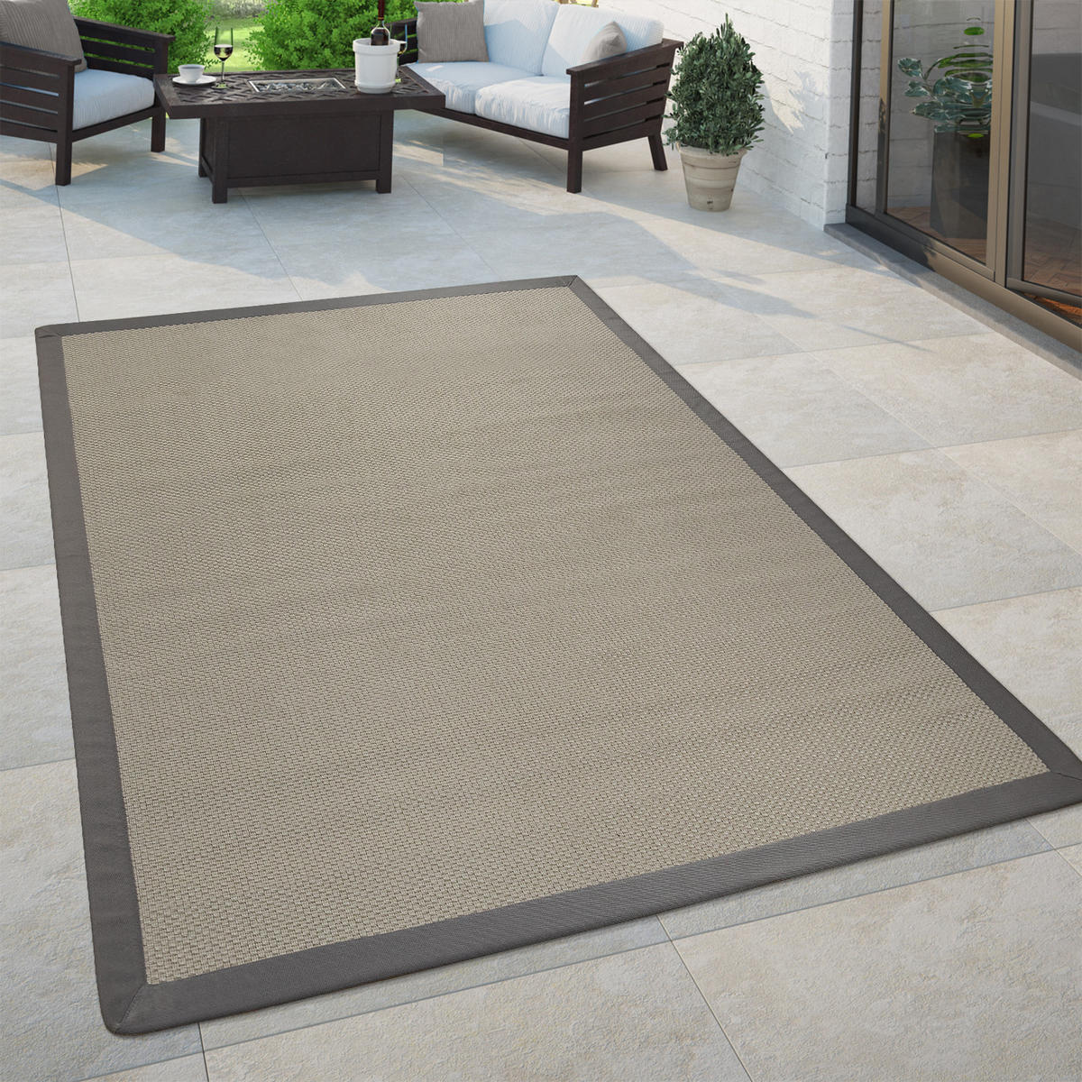 OUTDOORTEPPICH 120/170 cm Sisala 270 - Creme, Textil (120/170cm) - Paco Home