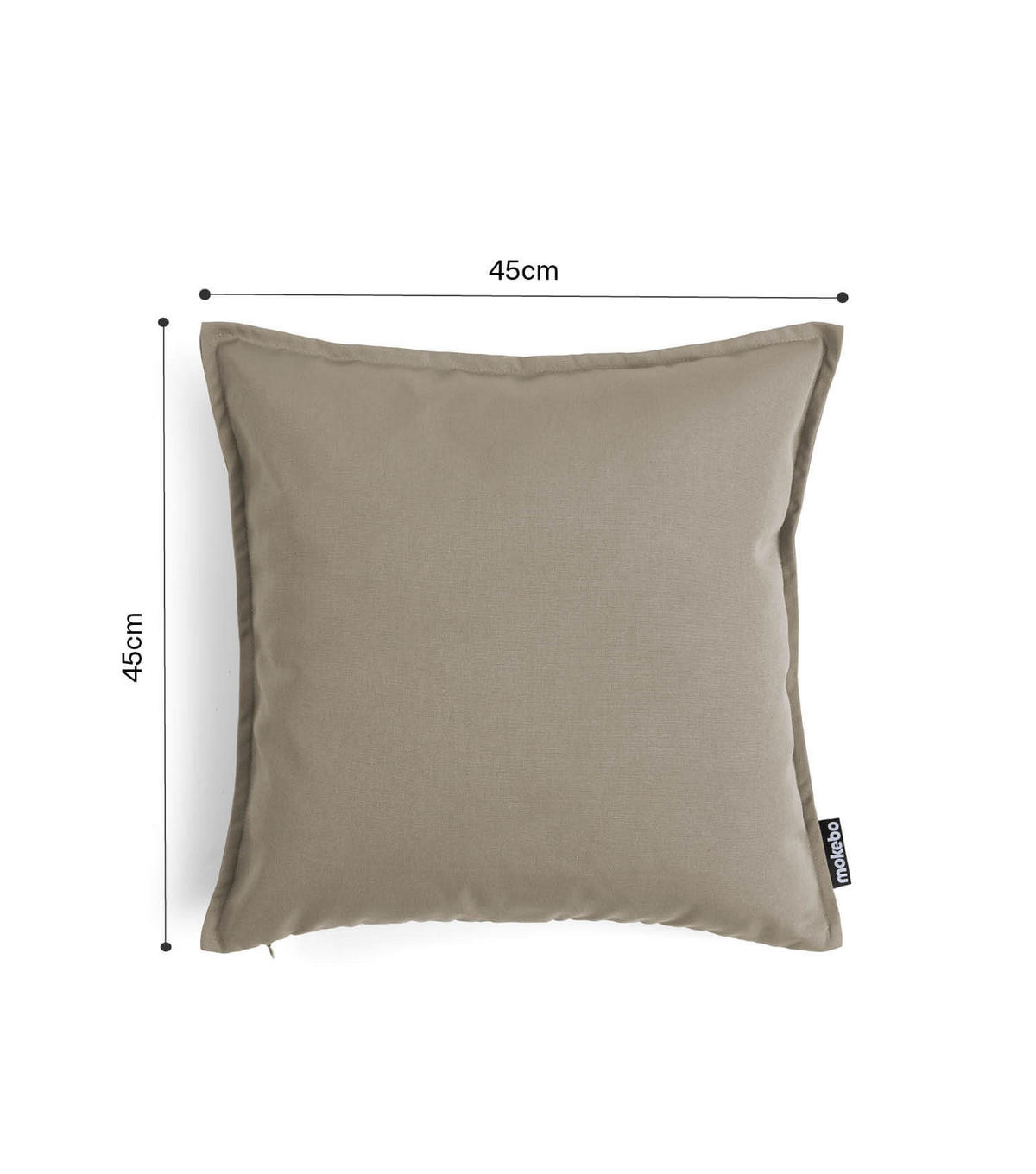 KISSENHÜLLE Die Auszeit - Taupe, Textil (45/1.5cm) - Mokebo