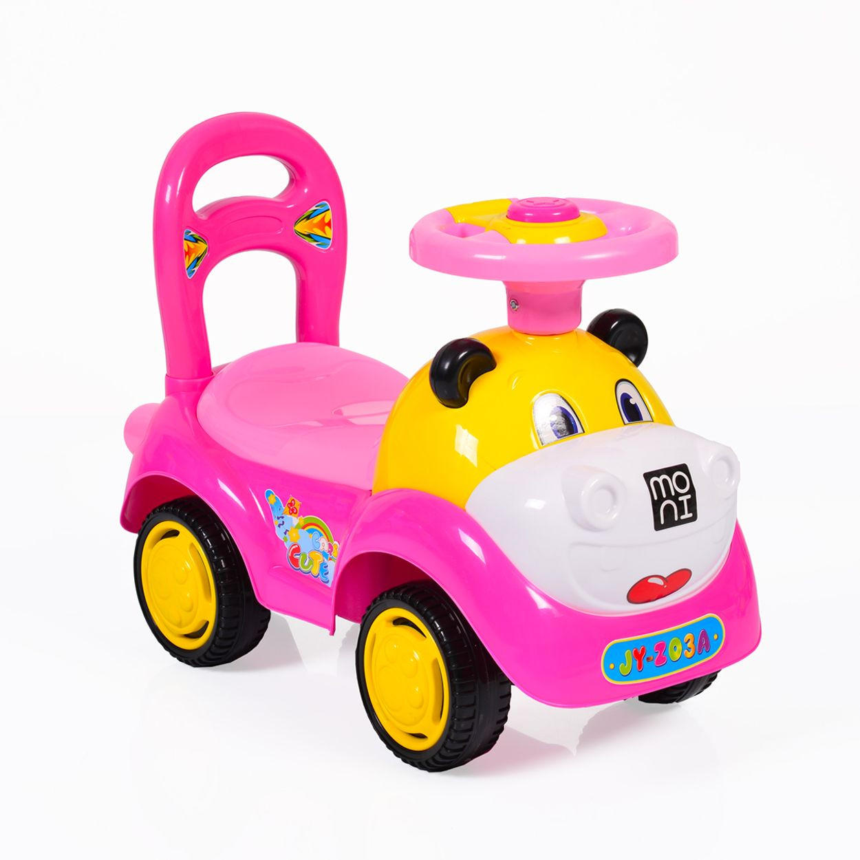 RUTSCHER Super Car rosa lustiges Design, Melodien, Rückenlehne - Rosa, Kunststoff (53/25/39cm) - Moni