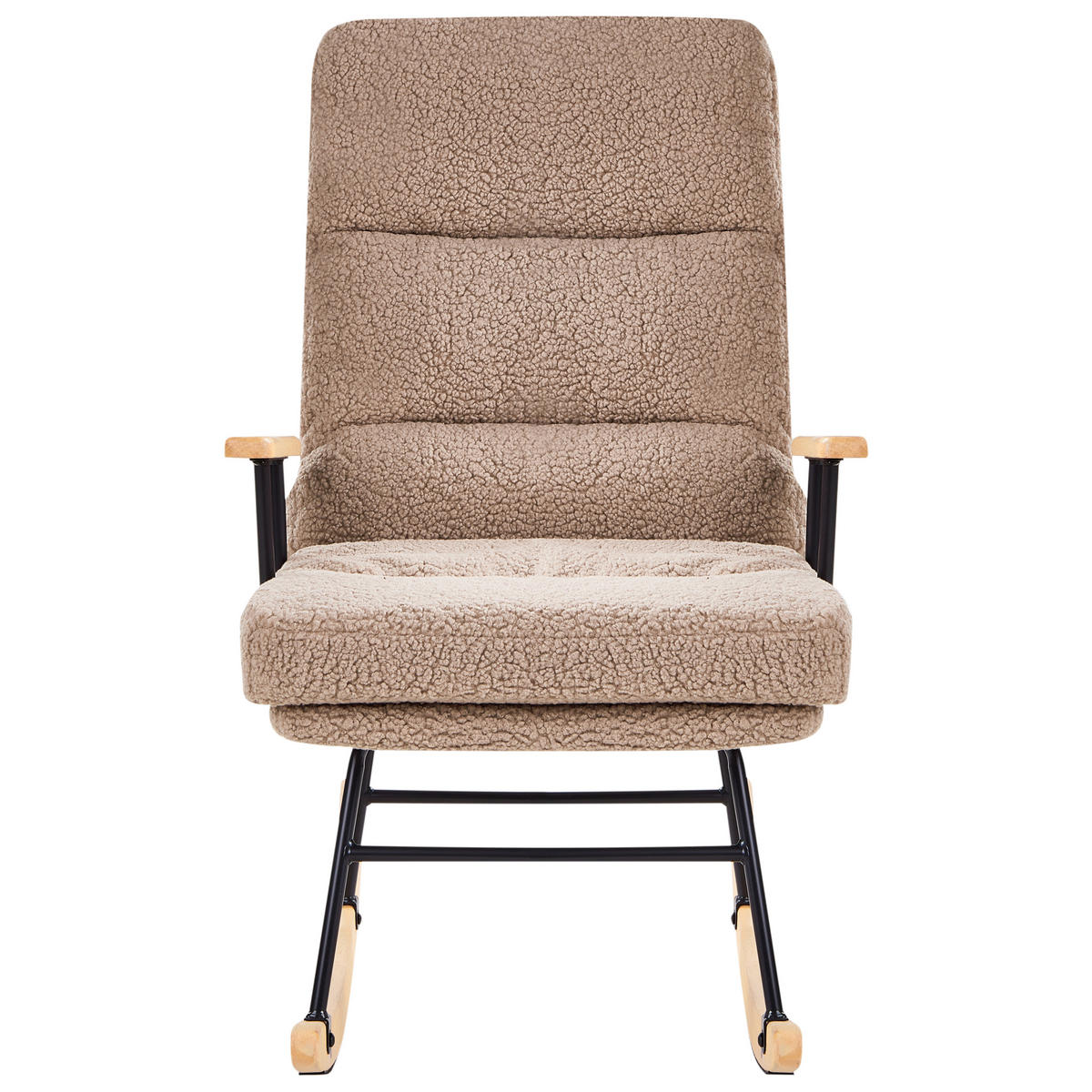 SCHAUKELSESSEL Beige Eskelin - Beige/Schwarz, Textil (58/103/97cm) - Beliani