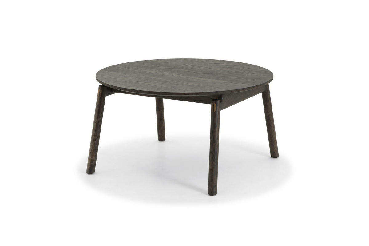 COUCHTISCH Celeste, Braune Massiveiche - Braun, Holz (80/80/43cm) - WOODEK