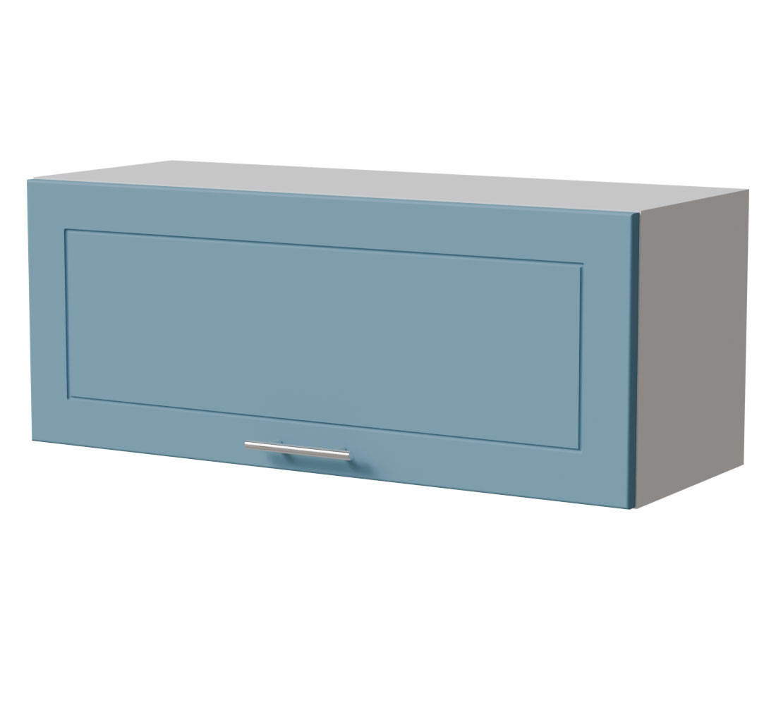 KLAPPHÄNGESCHRANK Bari W4B/90 Weiß / RAL 5024 pastellblau 90 / 32,5 / 36cm Blum Avenots Klappenbeschlag - Blau/Weiß, Holz/Holzwerkstoff (90/36/32.5cm) - Feldmann-Wohnen