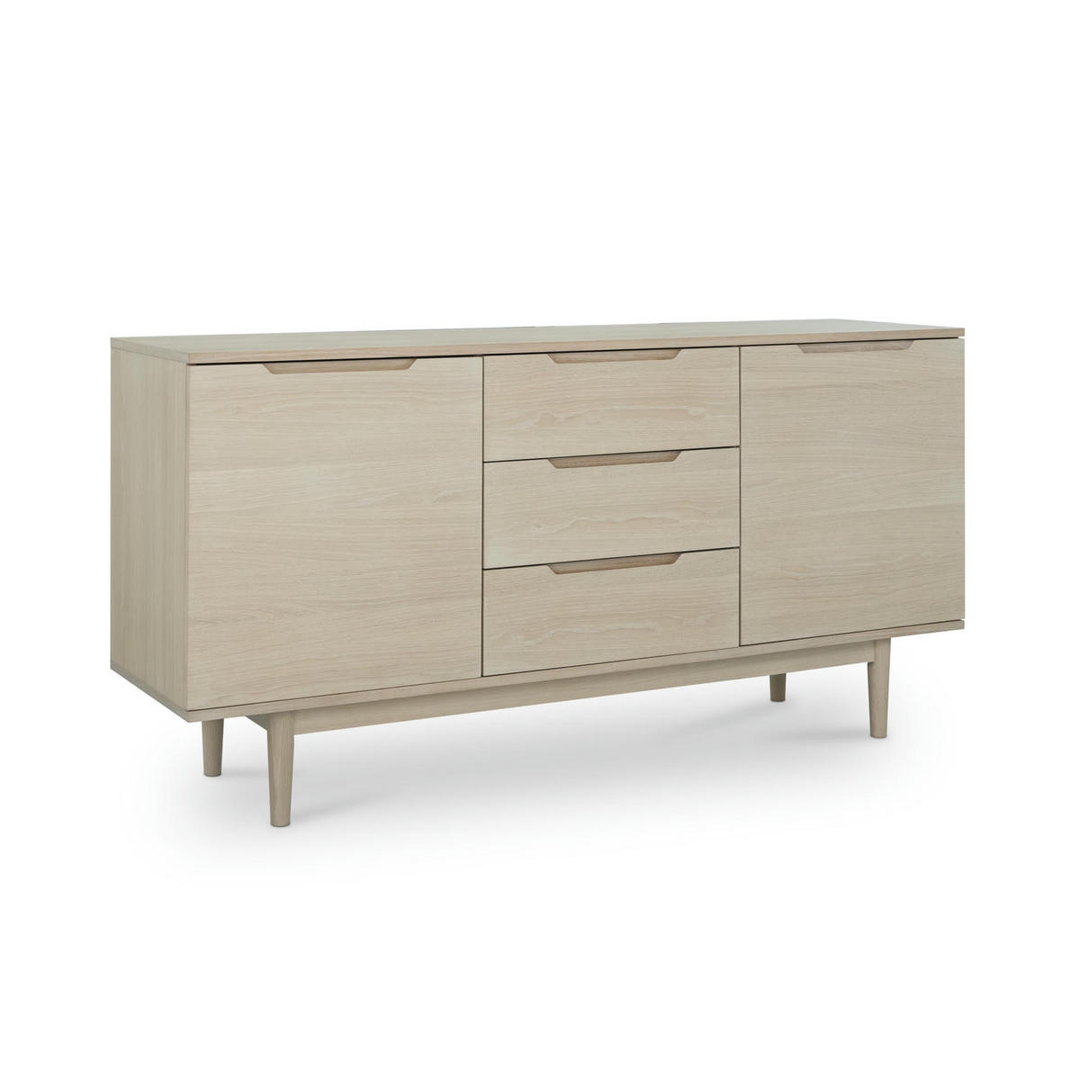 SIDEBOARD Eiche bianco - Eiche Bianco/Eichefarben, Holz/Holzwerkstoff (160/80/45cm) - Furnhouse