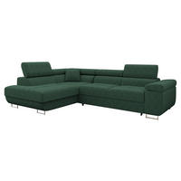 COLTAR Torezio Reiat, Stanga - verde închis, material textil/lemn (274/203cm) - MIRJAN24