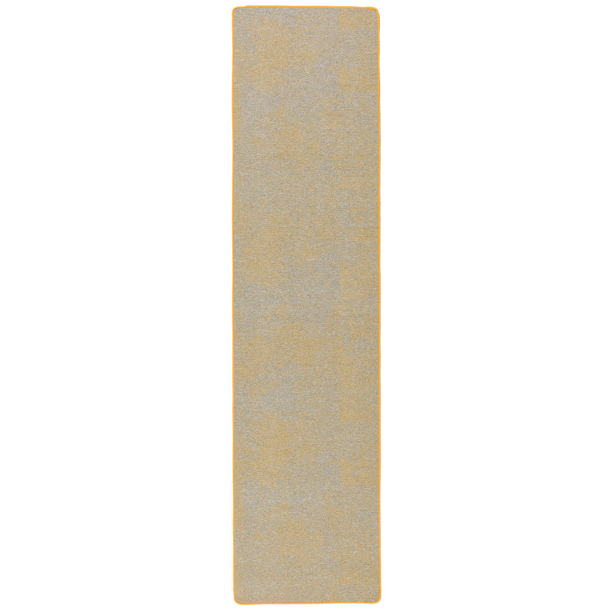 STREIFENBERBER TEPPICH LÄUFER LINES MELIERT - Gelb/Grau, Textil (100/100cm) - Snapstyle
