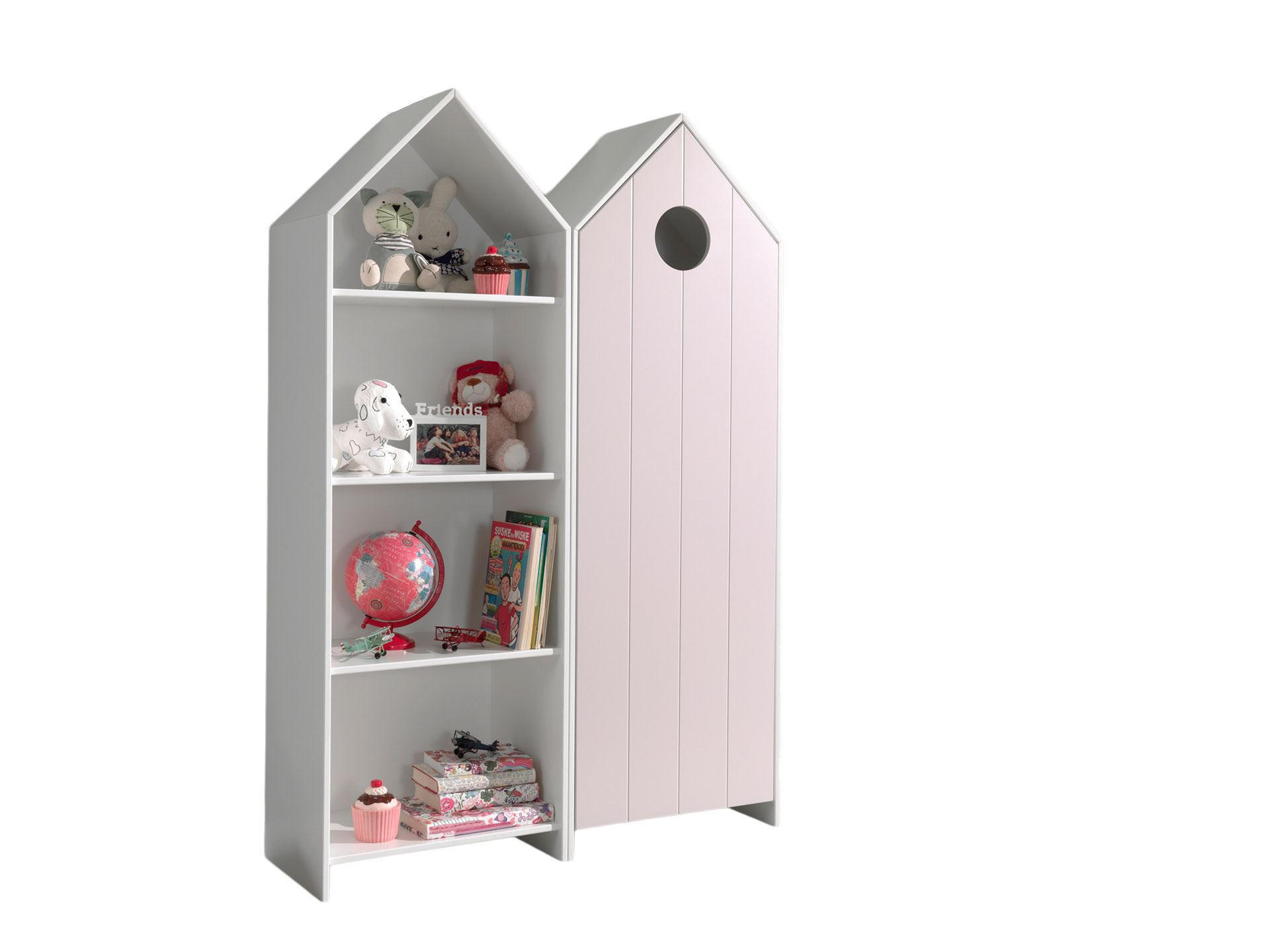 58aufmkessel Regalschrank Pink, Weiß 115x171x37 cm