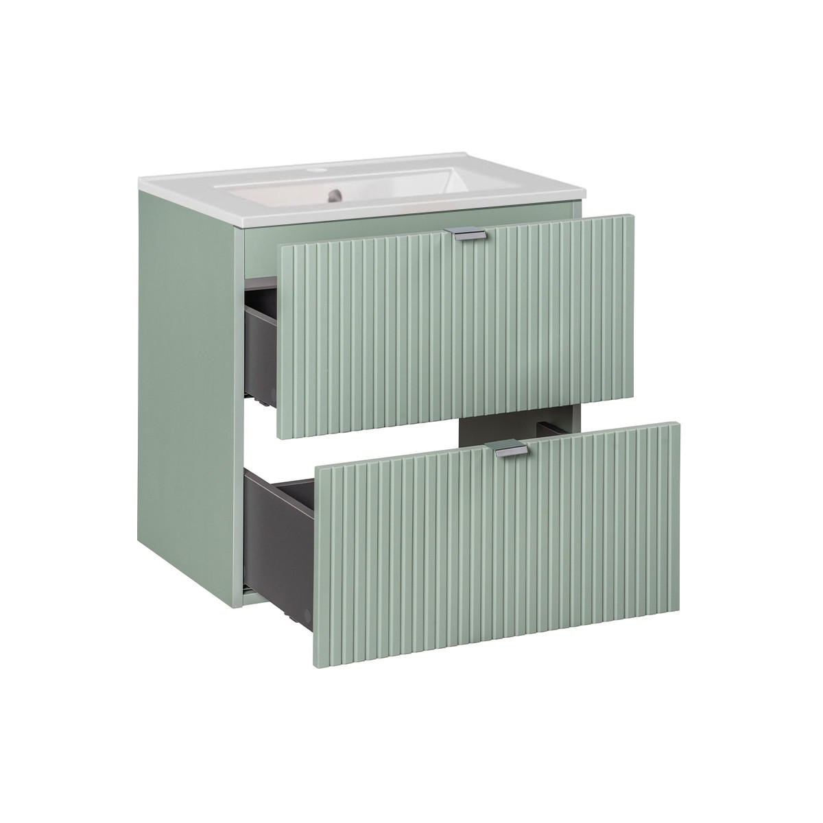 WASCHTISCH 60cm Jade Grün - Grün, Holzwerkstoff (60/57/40cm) - Petits-meubles