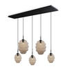 HÄNGELEUCHTE Echos 5-flammig Klar Ø 18/25cm - Klar/Schwarz, Glas (18/18/20cm) - s.luce