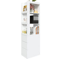 HOCHSCHRANK aus Spanplatte 60x40x200cm in Weiß mit 3 Fächern & 3 Schubladen - Weiß, Holzwerkstoff (60/200/40cm) - Modfu