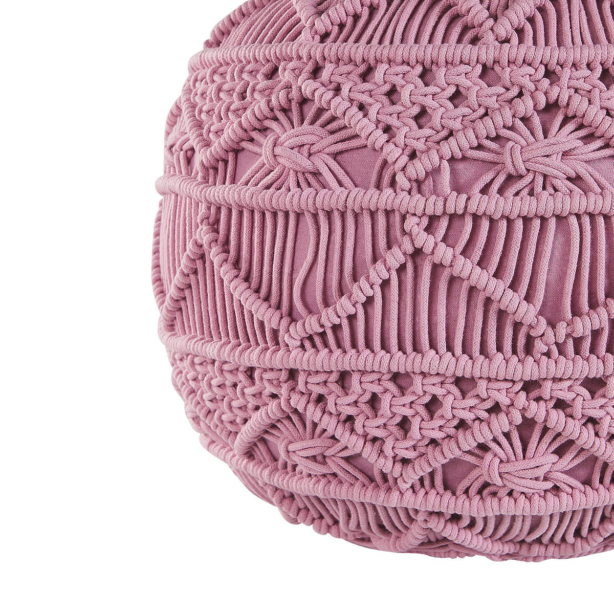 POUF Rosa 40/40/40 cm Kayseri - Pink, Naturmaterialien/Textil (40/40/40cm) - Beliani