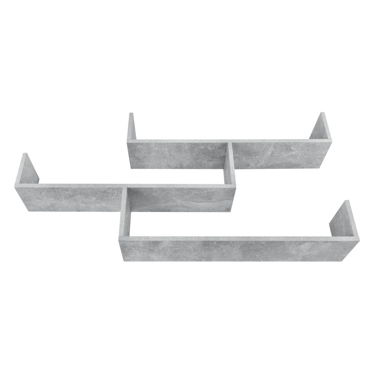 WANDREGAL Grimstad - Grau, Holzwerkstoff (119/55/18cm) - [en.casa]