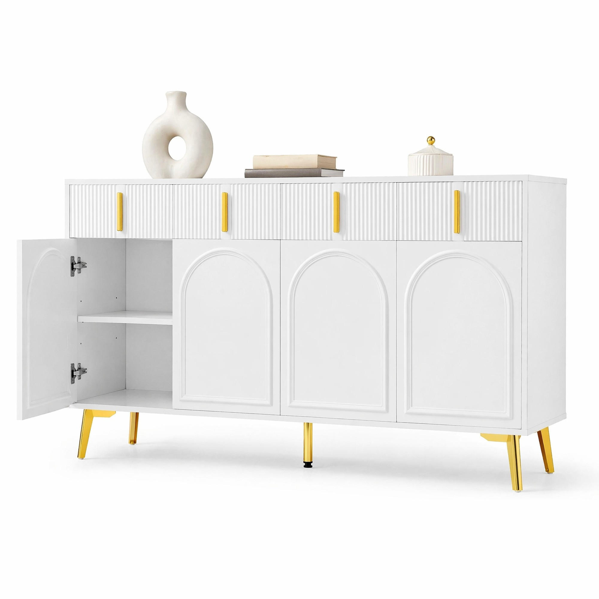 Ivmeu Sideboard Weiß 140x82x38 cm