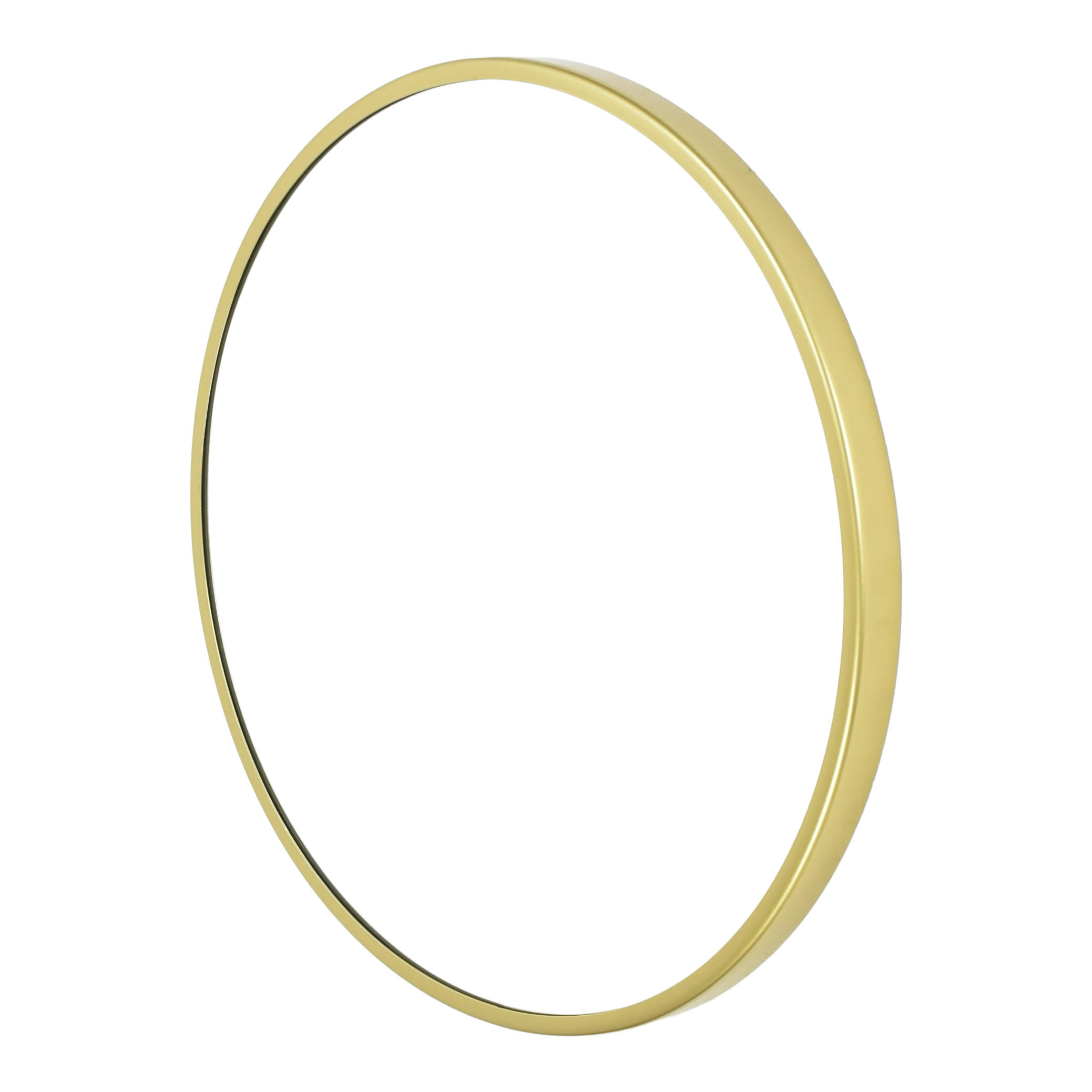 WANDSPIEGEL Rund Gold - Goldfarben, Metall (60/60/4cm) - LOFT42