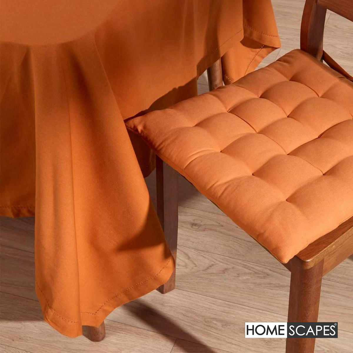 TISCHDECKE terrakotta rund 178 cm, 100% Baumwolle - Terracotta, Textil (178/178cm) - Homescapes