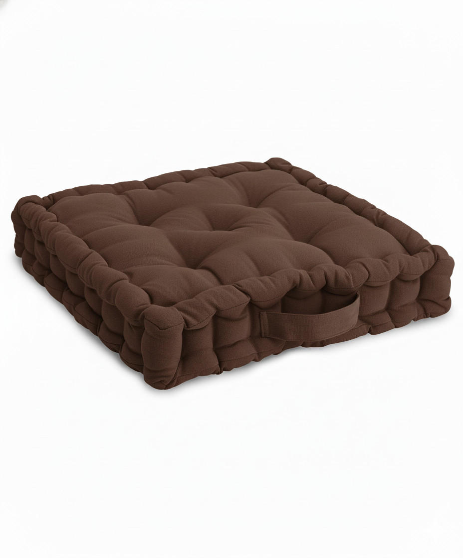 STUHLKISSEN Mila 50x50x10cm Braun - Braun, Textil (50/50/10cm) - Beautissu 