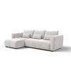 ECKSOFA SORENO 4-Sitzer, ecru - Ecru/Schwarz, Holz/Textil (293/171cm) - Courtois Laville