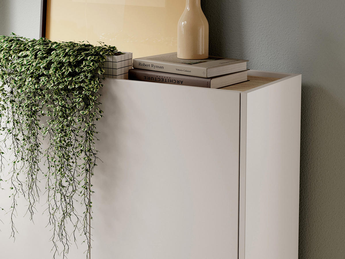 SIDEBOARD Color K144 - Creme, Holzwerkstoff/Metall (144/83/37cm) - MIRJAN24