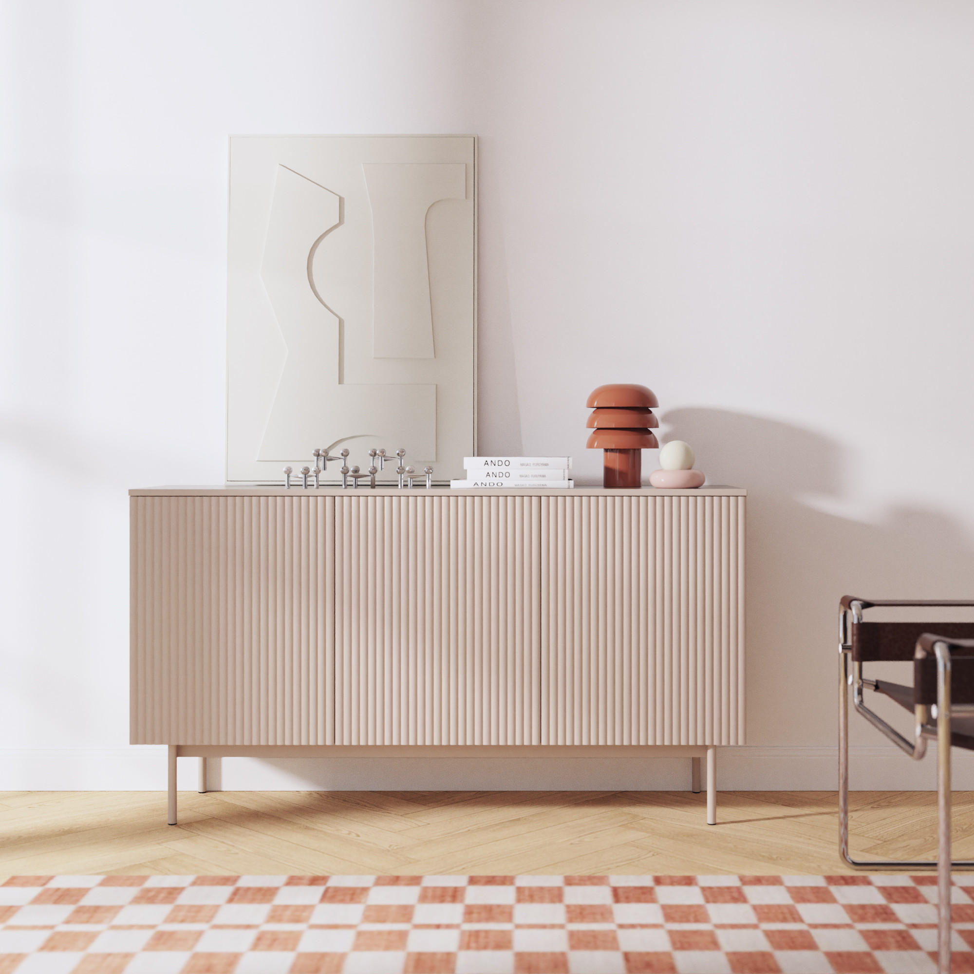 Thumbnail - Beautysofa Kommode, Kaschmir, Holzwerkstoff, 150x83x38 cm, Wohnzimmer, Kommoden & Sideboards, Kommoden