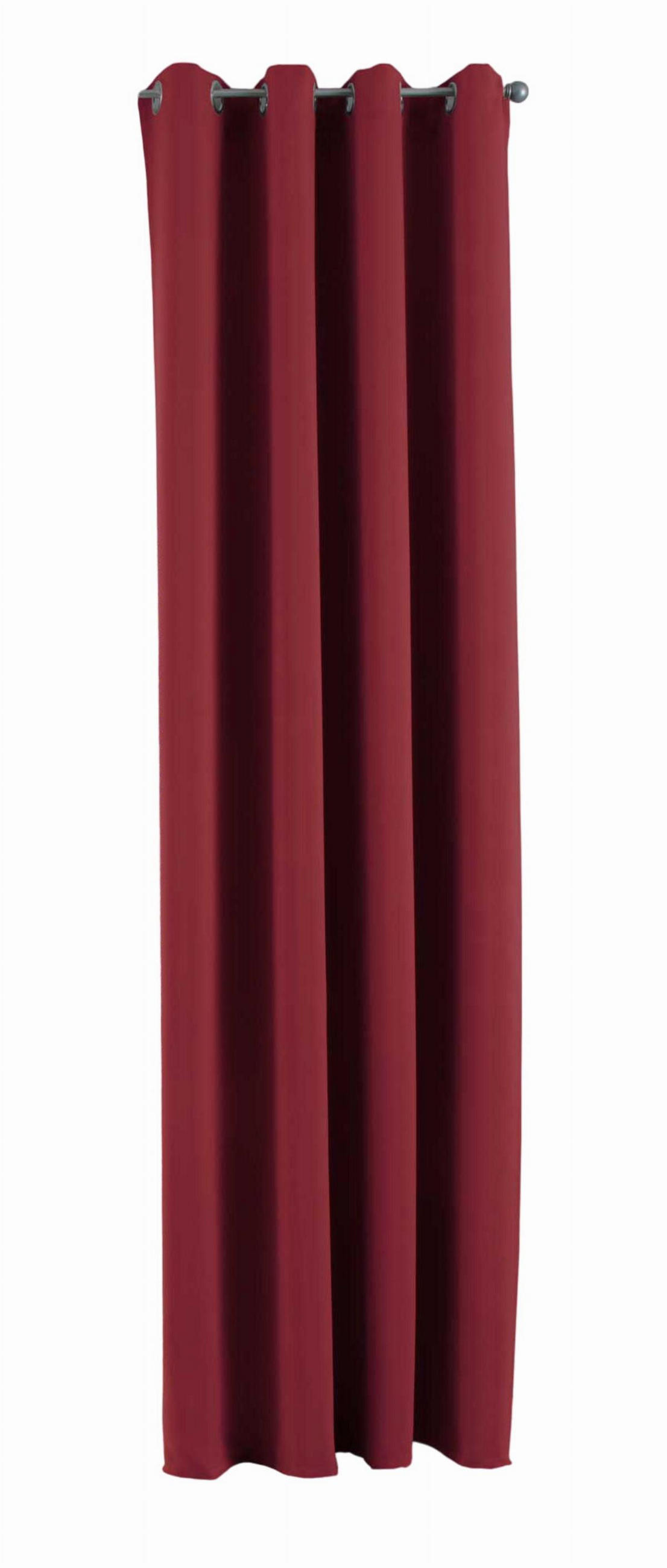 VORHANG »NEW YORK« HxB 245x140 cm Bordeaux - Bordeaux, Textil (140/245cm) - Gardinenbox