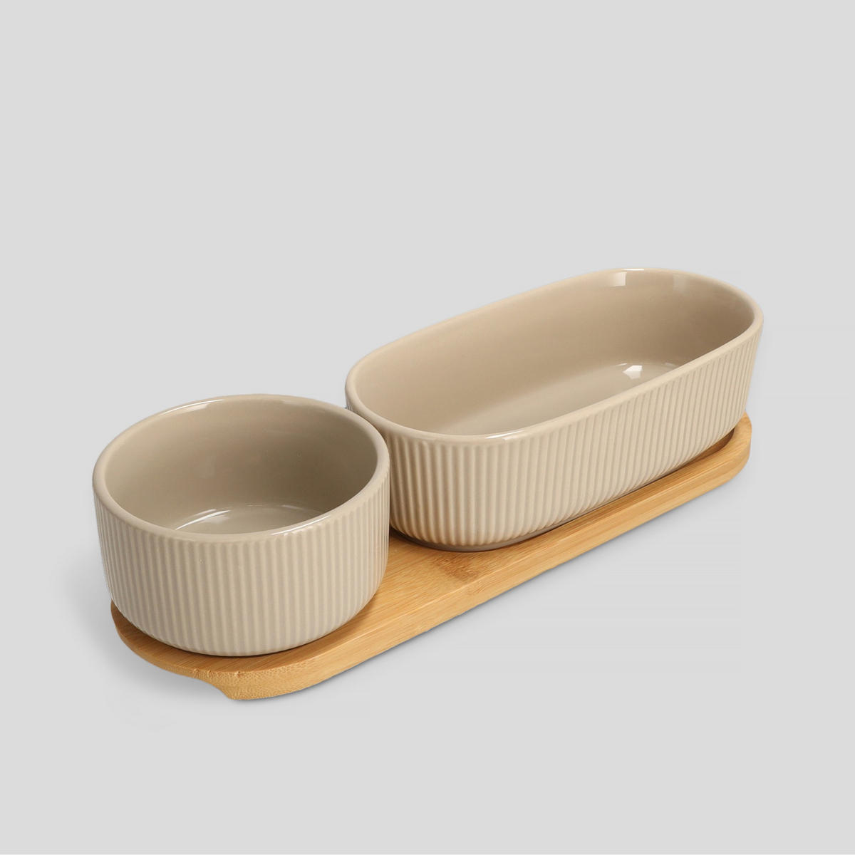 SERVIERTELLER Linersiso - Beige, Keramik (9.5/6/29cm) - home&you