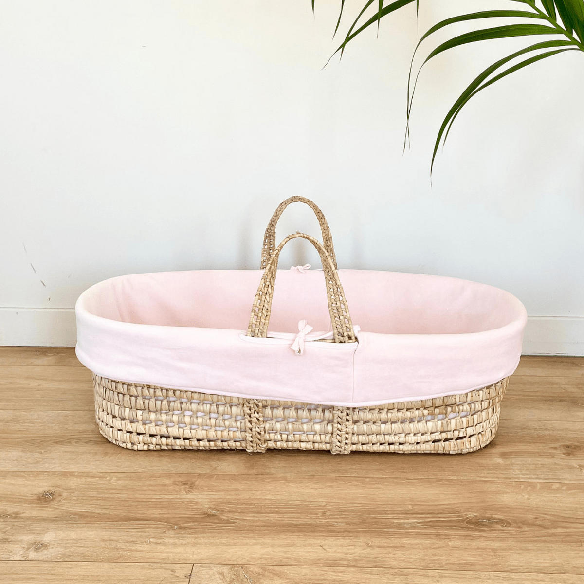 BABYTRAGEKORB Bio-Baumwolle rosa - Hellrosa, Naturmaterialien (29/78cm) - Premiers Moments