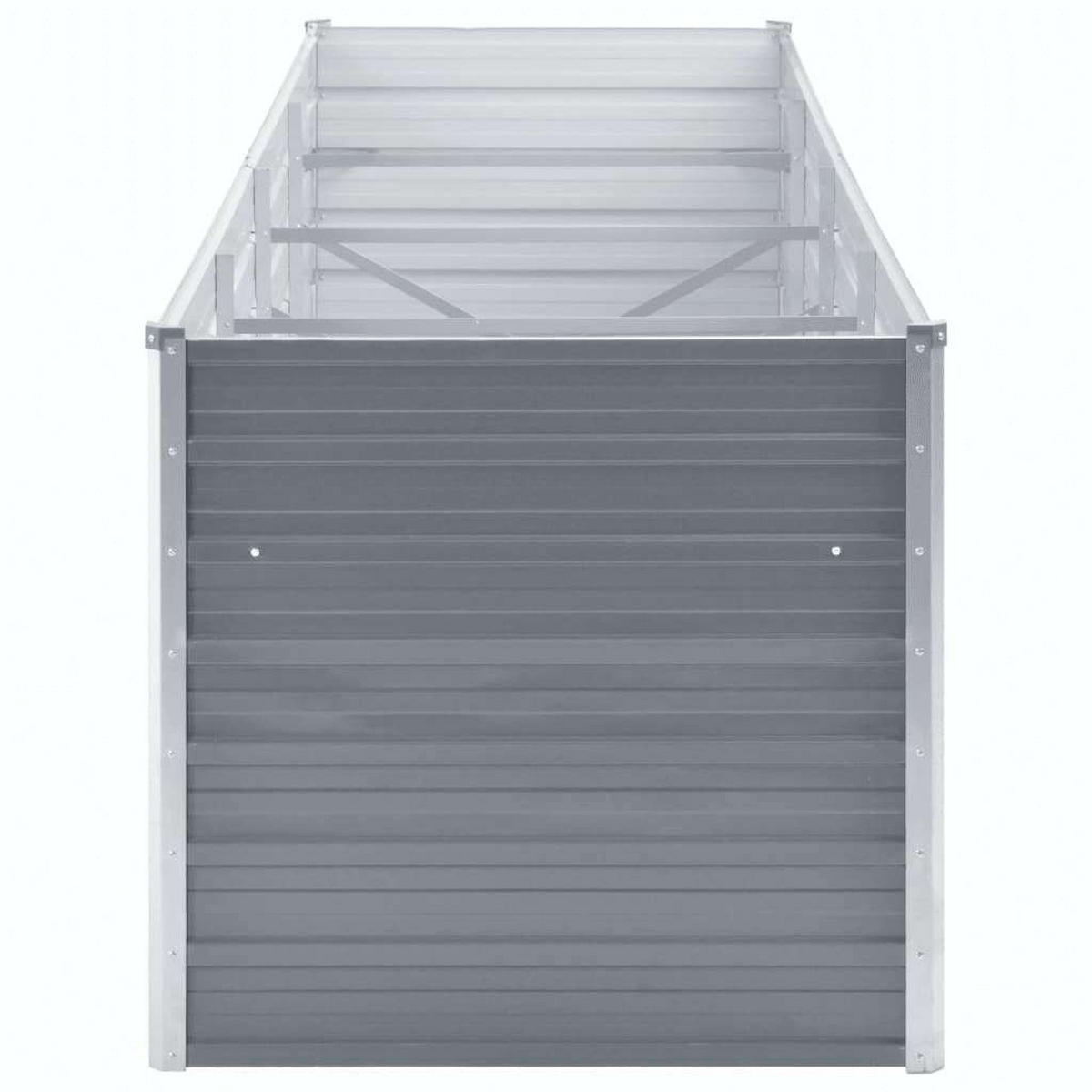 HOCHBEET 320/80/77 cm, aus Verzinkter Stahl, Grau - Grau, Metall (80/77/320cm) - vidaXL