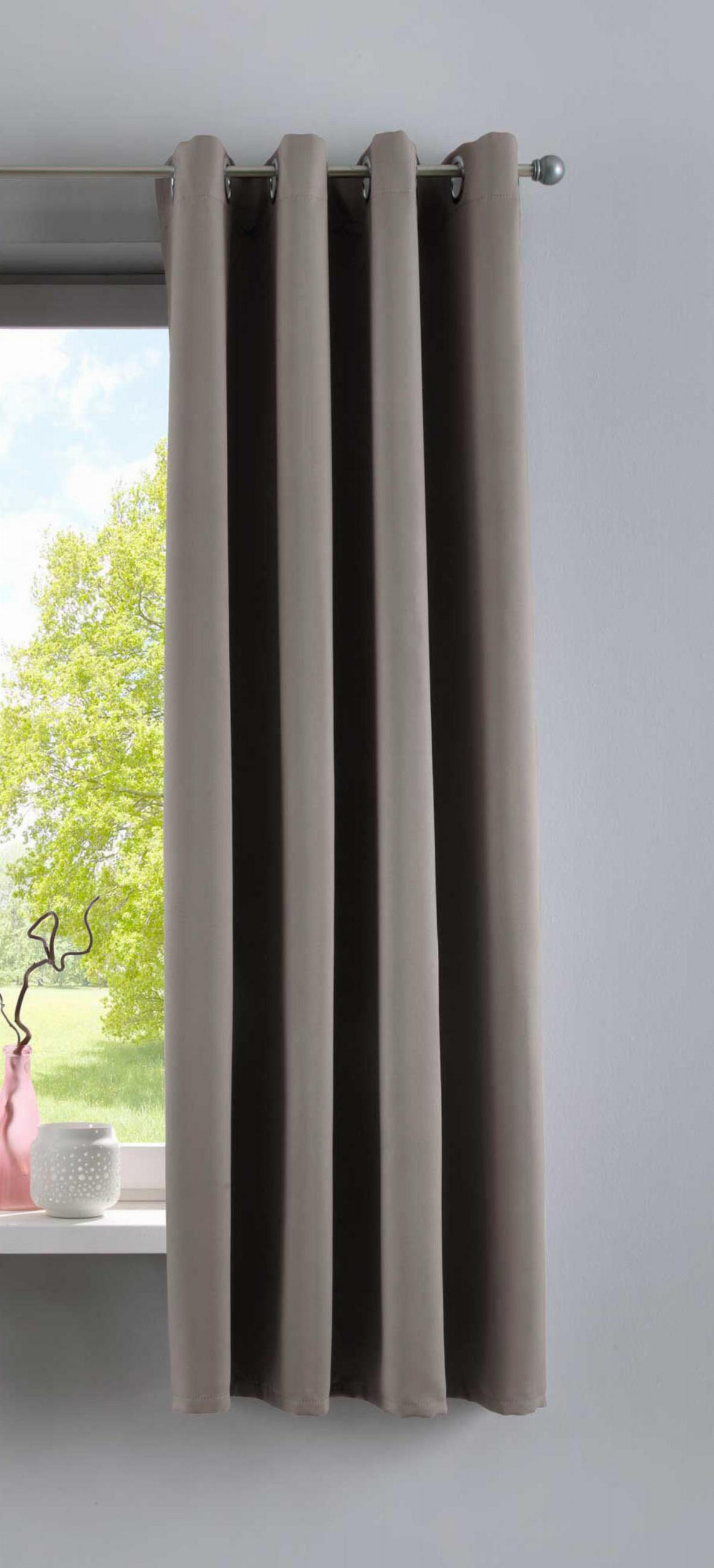 VORHANG »NEW YORK« HxB 160x140 cm Taupe - Taupe, Textil (140/160cm) - Gardinenbox
