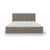 BETT mit Bettkasten - 2 Personen - stoff - taupe Kilaclo - Taupe, Textil (200/200cm) - Vente-Unique